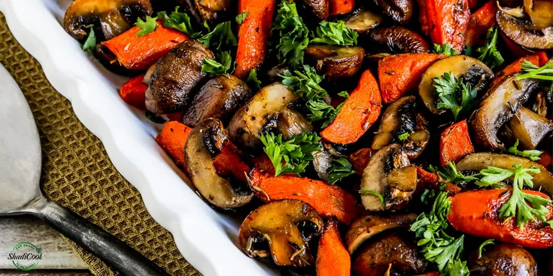 خوراک قارچ و هویج، یک ناهار رژیمی و متنوع